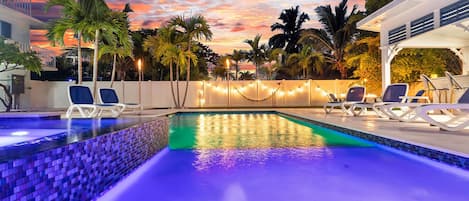 A heated pool