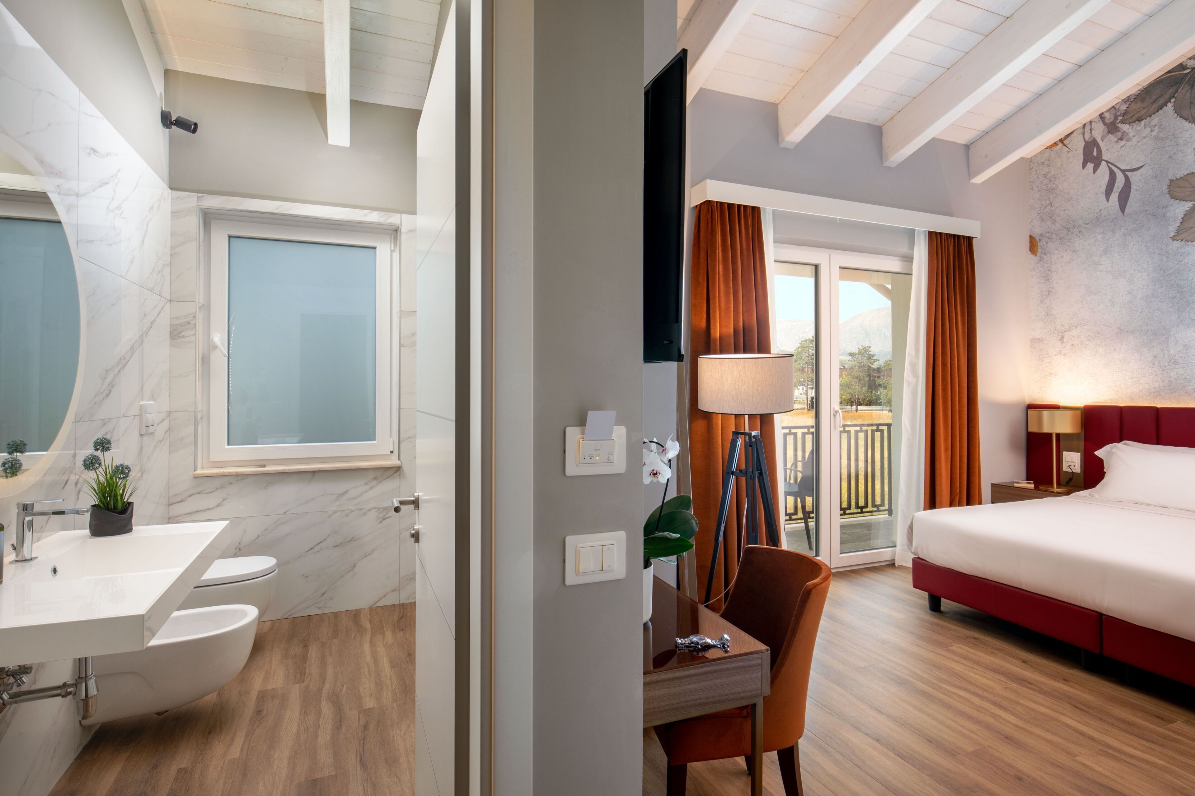 comfort triple room, 1 king bed with sofa bed, balcony | bathroom | shower, hair dryer, towels, soap