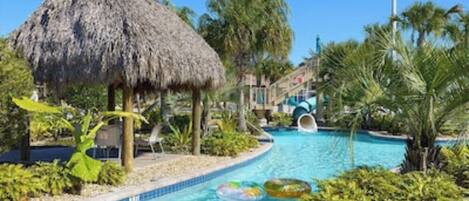 Outdoor pool, a heated pool
