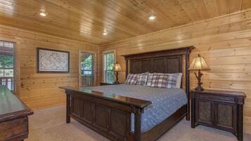 Cabaña, 1 cama King size y sofá cama, hidromasaje | 1 habitación, wifi gratis y ropa de cama