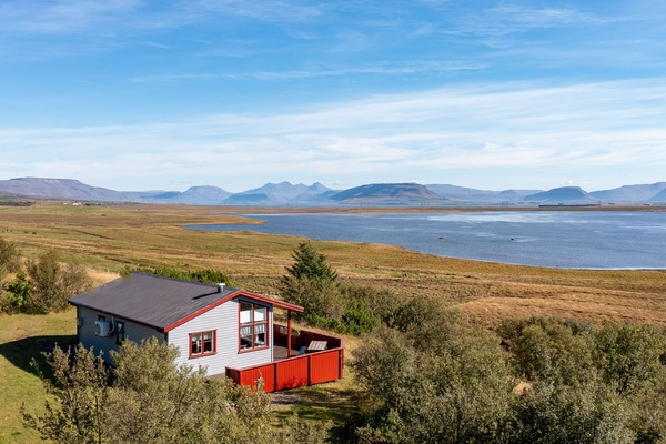View over the lake and the fjord