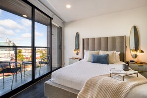 1 غرفة نوم وأغطية فراش متميزة وألحفة محشوة بالريش