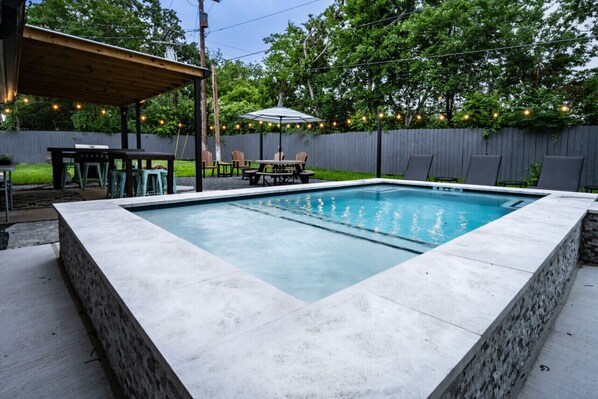 A heated pool