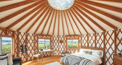 Yurt on private island with beaches & epic views