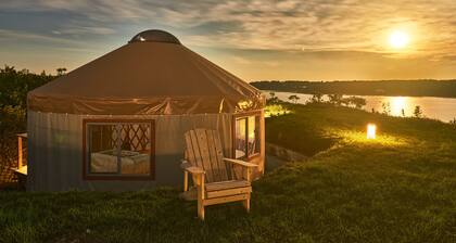Yurt on private island with beaches & epic views