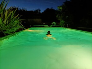 Piscine extérieure, piscine chauffée