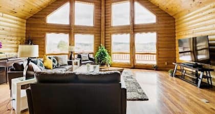 Angela Custom Log House<br>on 7 acres. <br>Pets Not Allowed. <br>No Smoking.
