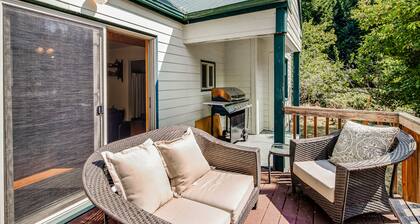 Darling Cottage in the Trees w/ Free WiFi, Full Kitchen, Wood Stove, & Gas Grill
