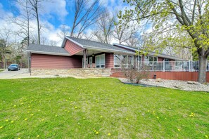 Exterior - Lakefront Campbellsport Retreat w/ Dock & Yard! (Campbellsport)