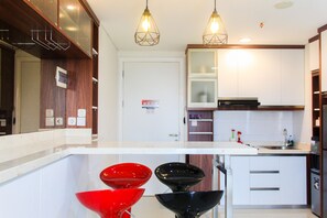 Dining room - Best And Simply Modern 1Br At Tuscany Apartment (South Tangerang)