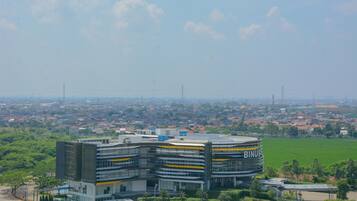 Vue depuis lâhĂ©bergement