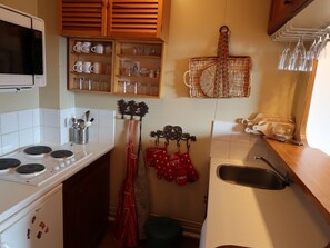 Fridge, microwave, dishwasher