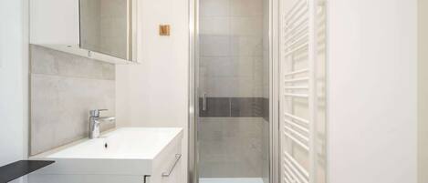 Shower, hair dryer
