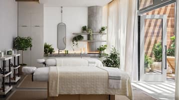 Salas de tratamiento para parejas, sauna, baño de vapor y masajes