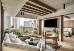 Luxe beddengoed, donzen dekbedden, pillowtop-bedden, een minibar
