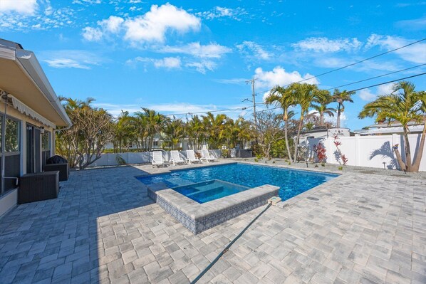 A heated pool