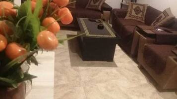 Apartment | Living room | 30-inch TV with cable channels