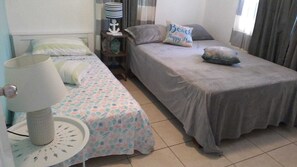 2 bedrooms, desk, iron/ironing board, WiFi
