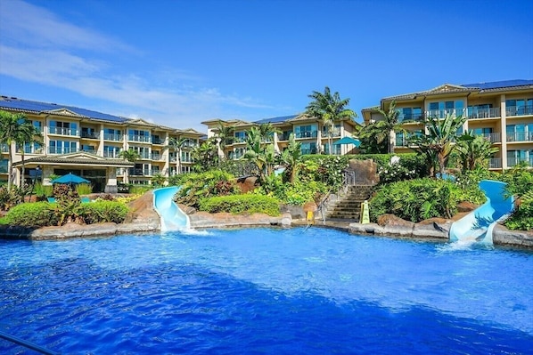 A heated pool