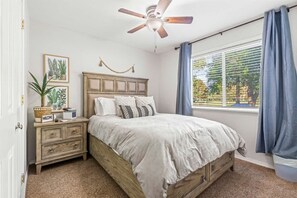 1 bedroom, iron/ironing board, travel crib, free WiFi