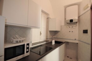 Kühlschrank, Mikrowelle, Herdplatte, Geschirrspüler