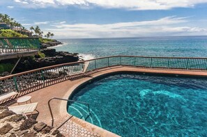 Pool - Poipu Shores 101A – Oceanfront, Ground Floor, Waves Below Your Lanai (Koloa)