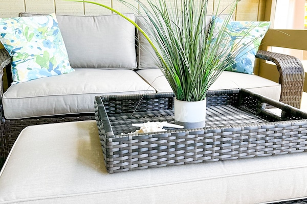 Comfy sitting area on the balcony