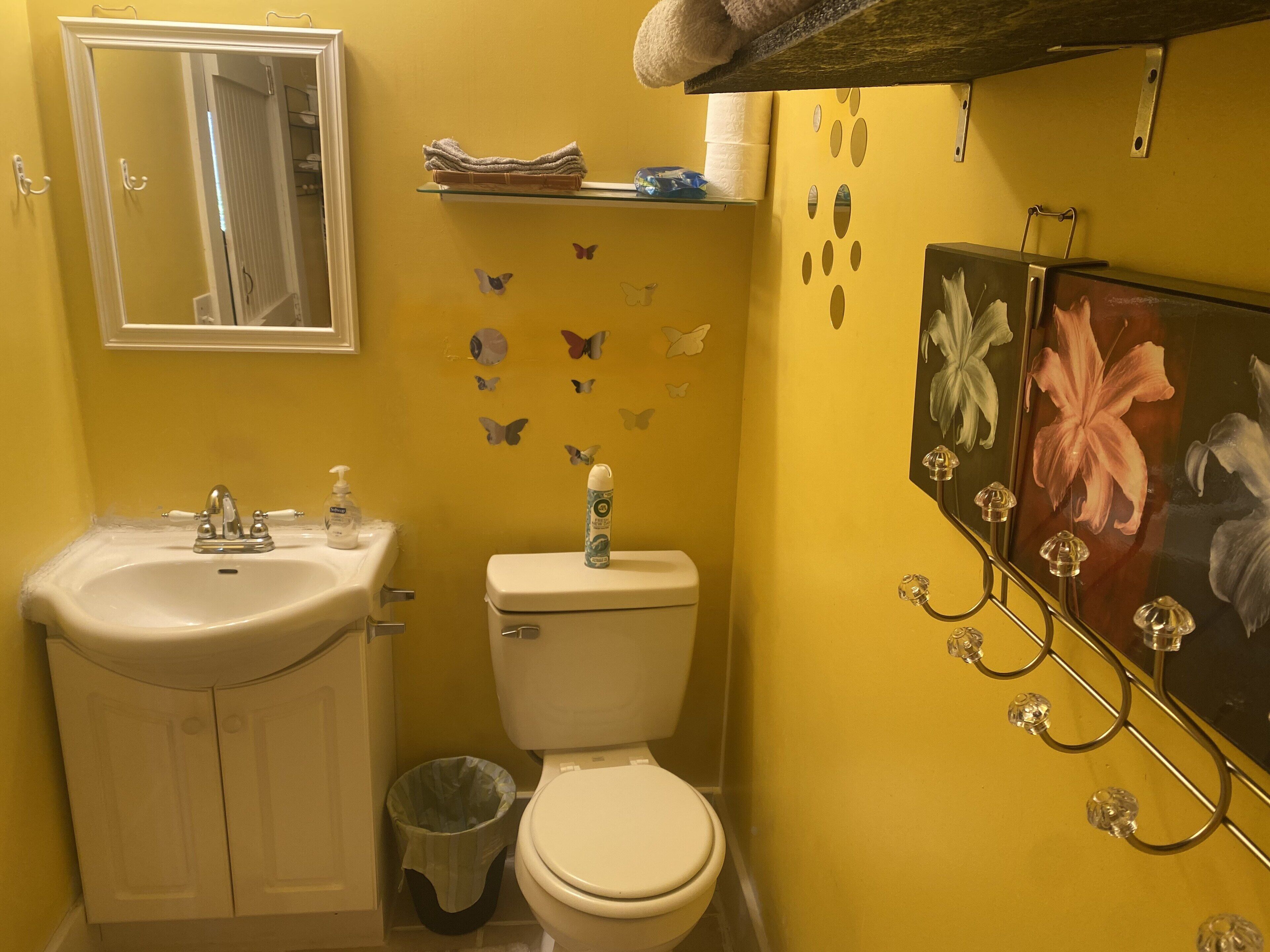 Ducha y bañera combinadas, secador de pelo, toallas y jabón