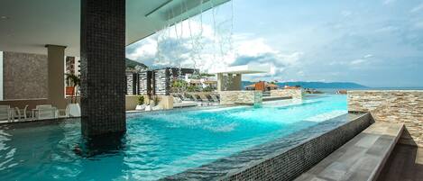 Una piscina riscaldata