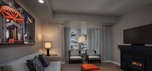 TV, fireplace, DVD player