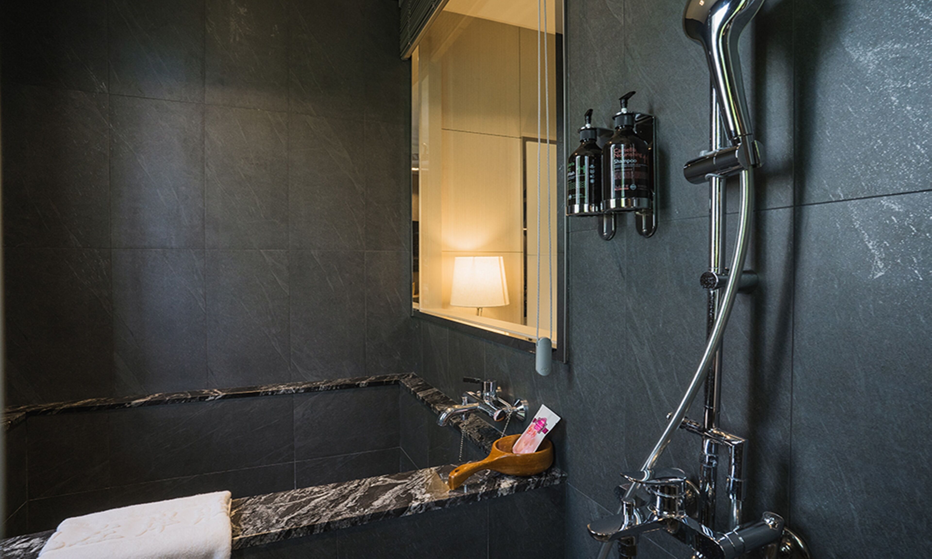 basic double room | bathroom | bathtub, hair dryer, bathrobes, slippers