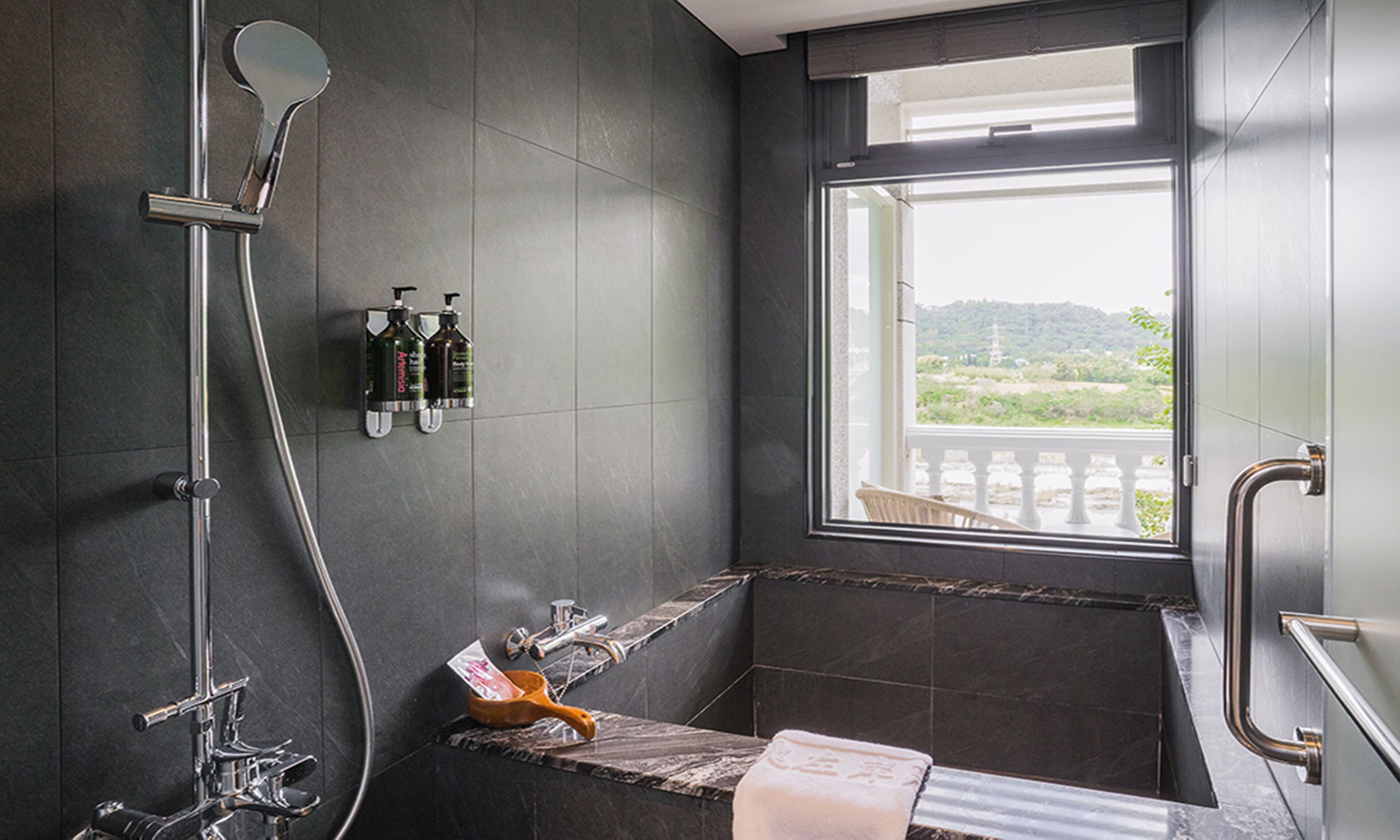 basic triple room | bathroom | bathtub, hair dryer, bathrobes, slippers