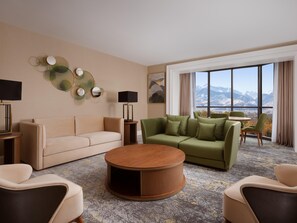 Executive Suite, 1 King Bed, Mountain View (Panoramic) | Premium bedding, minibar, in-room safe, desk - Swissôtel Wellness Resort Alatau Almaty (Almaty)