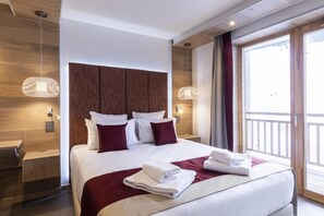 2 bedrooms, free WiFi, bed sheets - Wifi, 150m from resort center, fitness, swimming pool, sauna, hammam, balcony, fireplace or stove (Val Cenis)