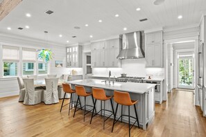 Fridge, microwave, oven, stovetop - Luxury WaterSound Cottage with Pool, Beach Access and Screened Porch (Watersound)