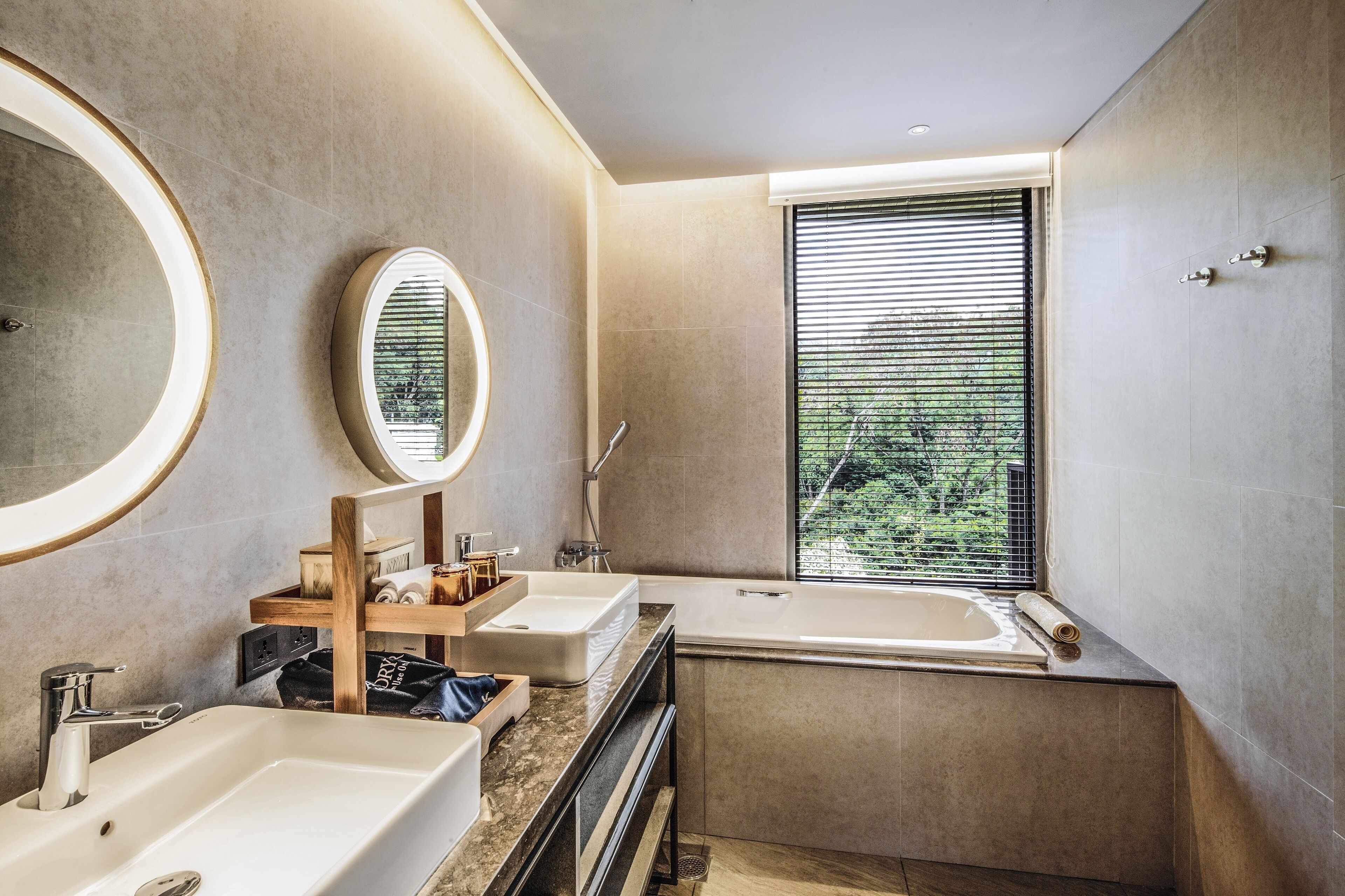 free toiletries, hair dryer, slippers, towels