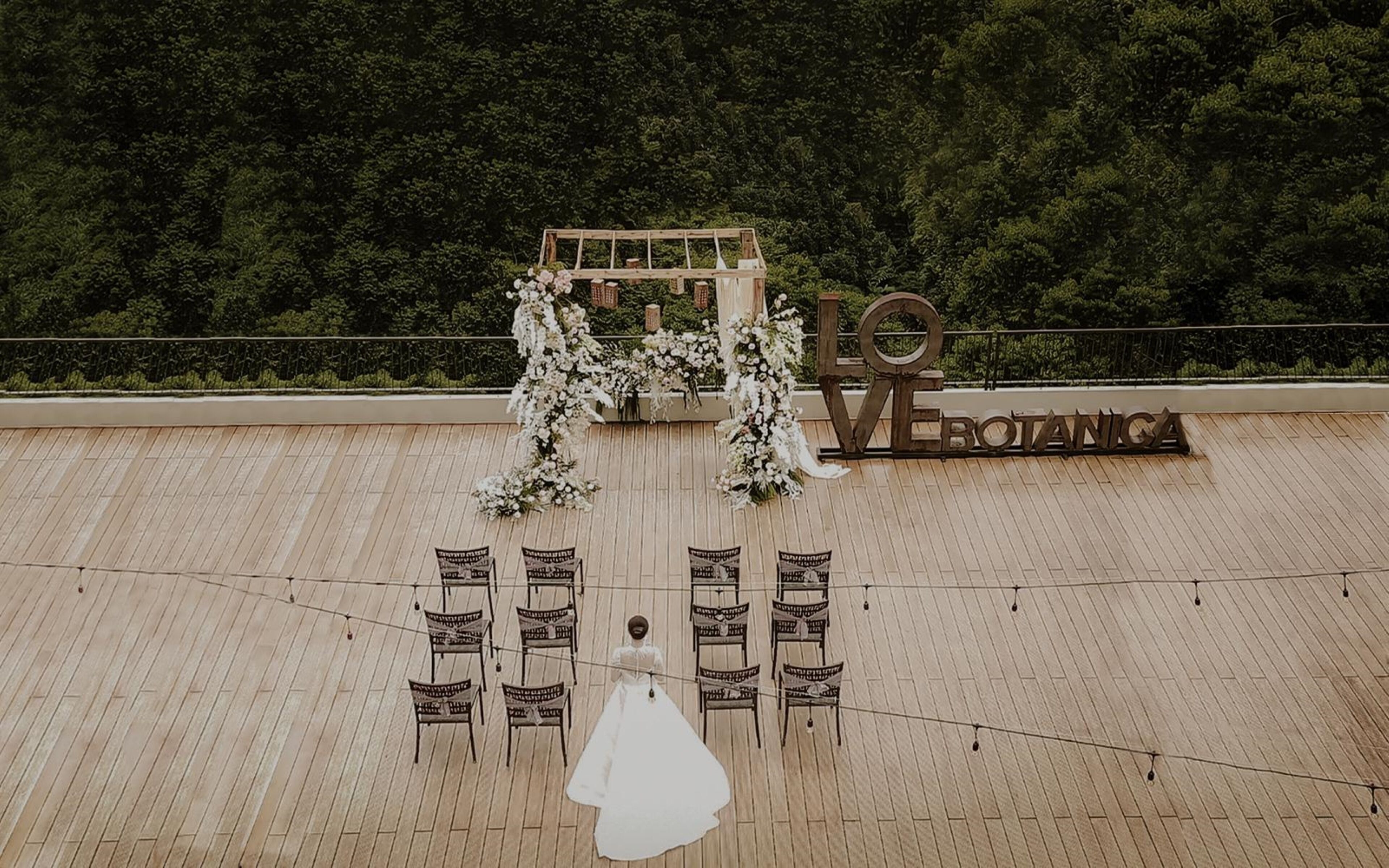 outdoor wedding area