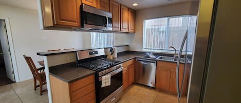 Microwave, oven, stovetop, dishwasher