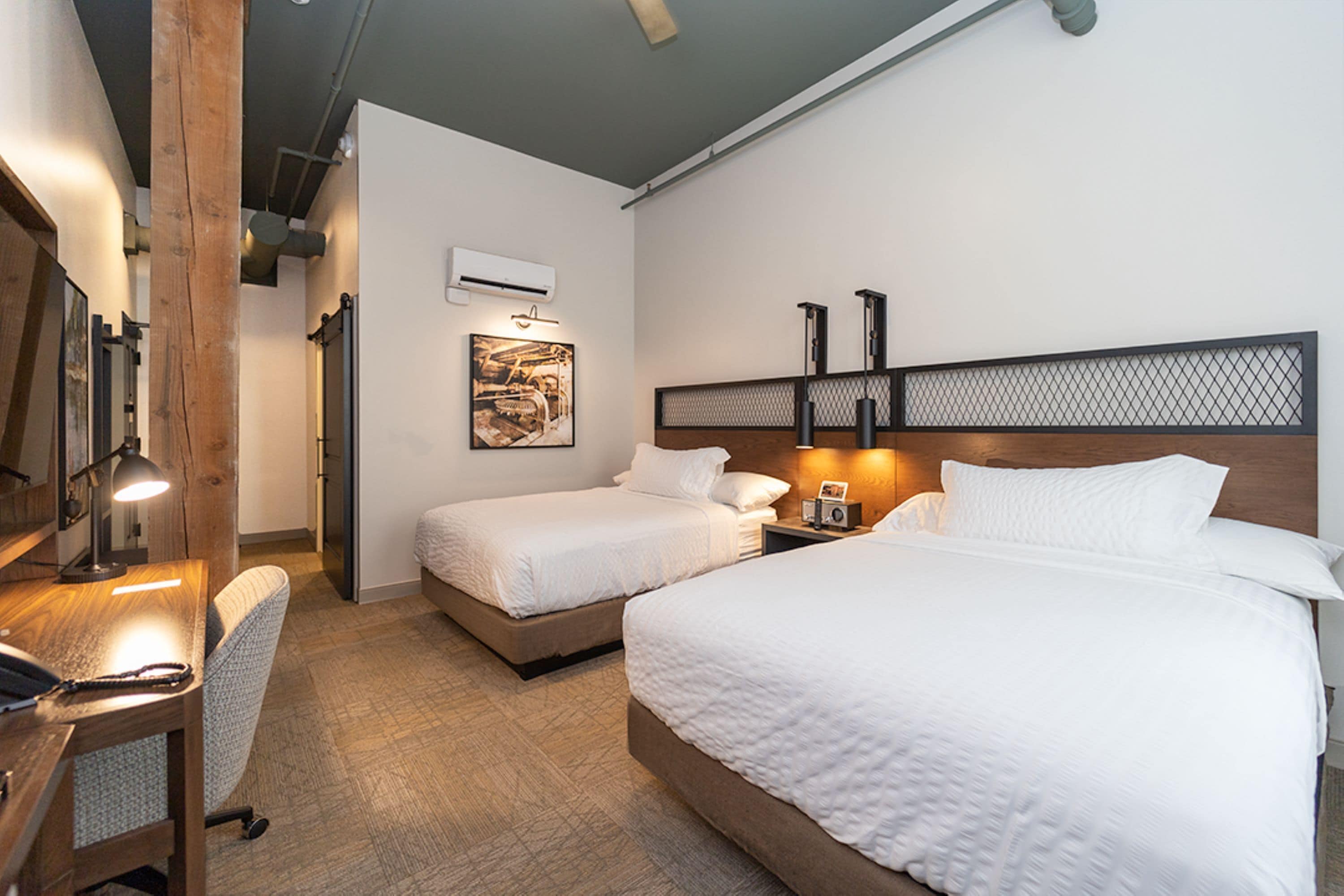 desk, laptop workspace, iron/ironing board, free wifi