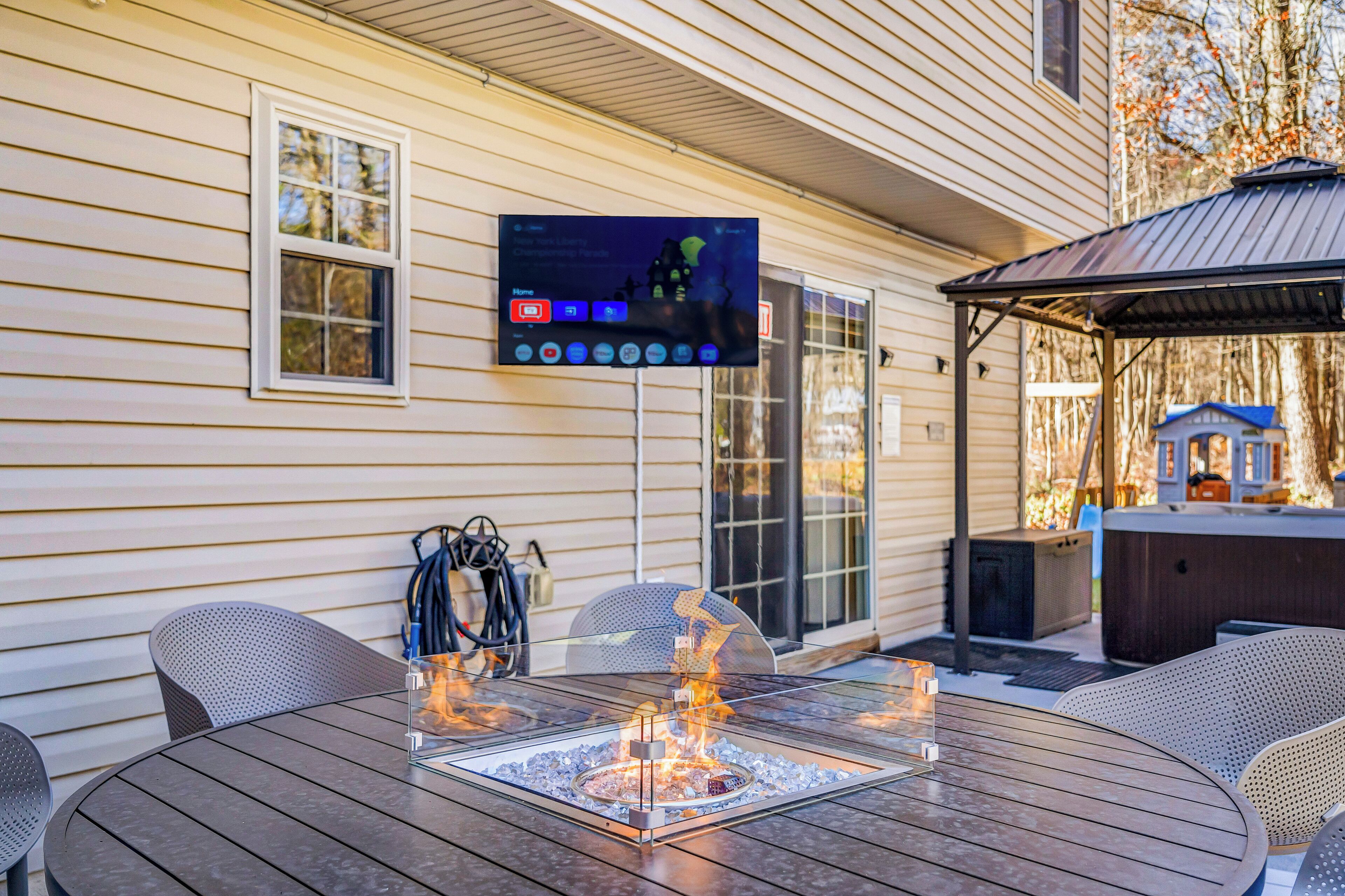 屋外ダイニングエリア