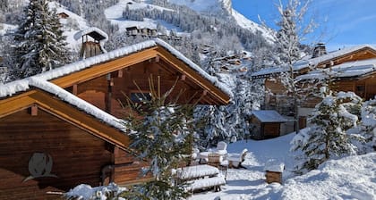 CHALET DE L'OURS with Spa, terrace and nearby ski slopes