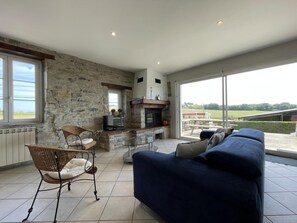 Télévision, cheminée