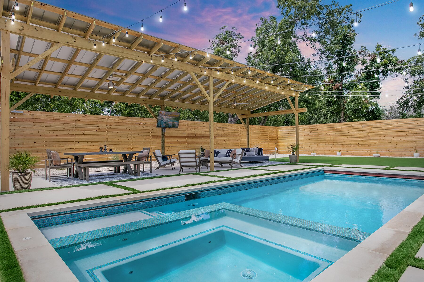 A heated pool