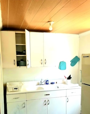 Private kitchen - 2 bedroom cabin #9 steps to Houghton Lake (Prudenville)