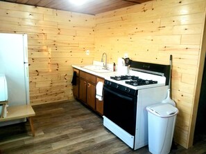 Private kitchen - Lakefront Cabin #8 on Houghton Lake (Prudenville)