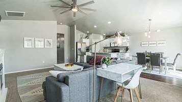 Smart TV, fireplace, offices