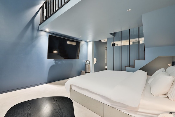 Family Quadruple Room | Premium bedding, down comforters, minibar (free items), blackout drapes