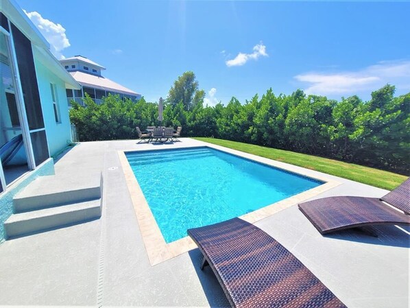 A heated pool