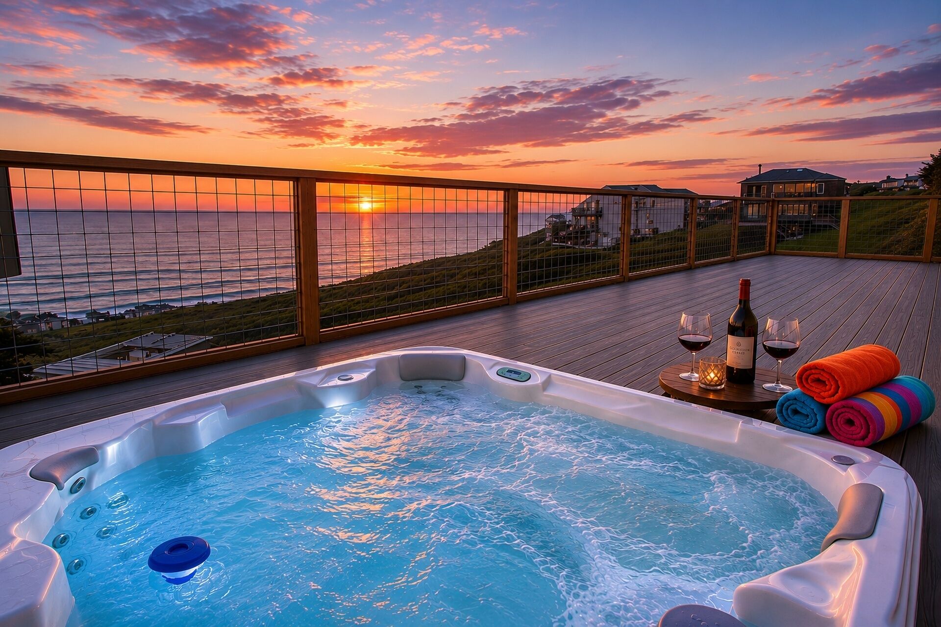 Outdoor spa tub