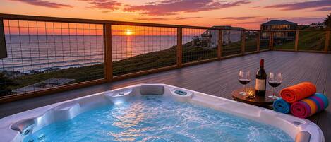 Outdoor spa tub